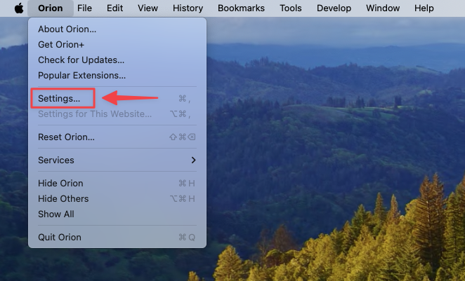 Blocklists - Settings Menu