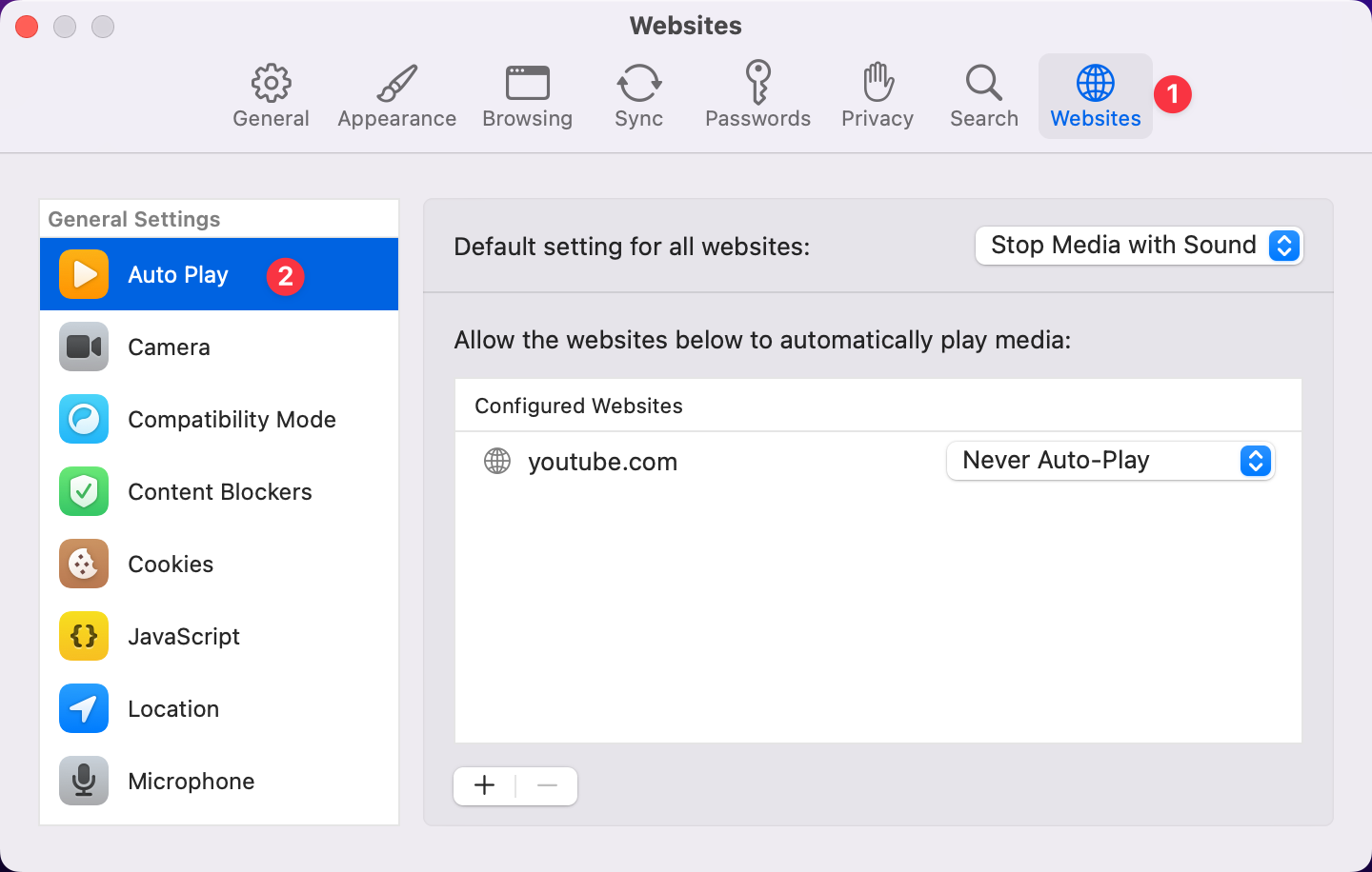 Orion Preferences Menu Option
